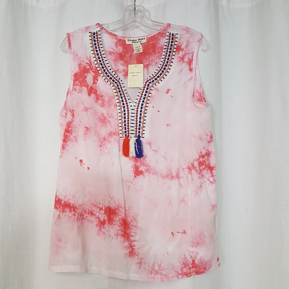 Studio West Apparel sleeveless Top boho p-med - Picture 1 of 4